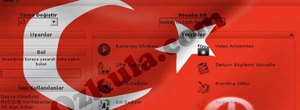 Cpanel 11 Türkçe Dil Dosyası