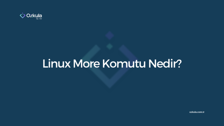 Linux More Komutu Nedir?