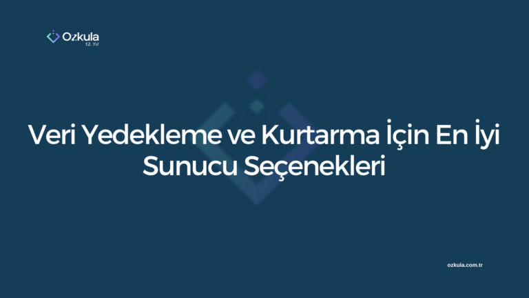 Veri Yedekleme ve Kurtarma İçin En İyi Sunucu Seçenekleri