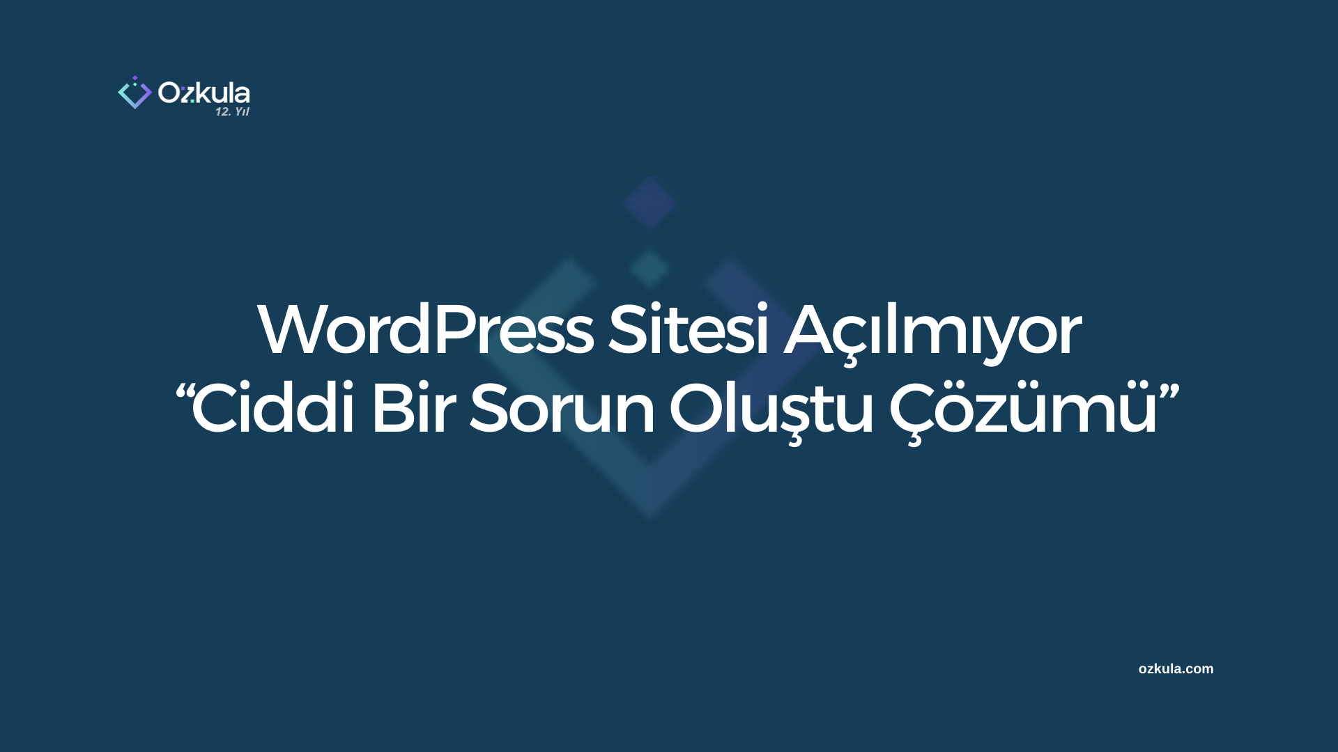 WordPress Sitesi Açılmıyor mu? “Ciddi Bir Sorun Oluştu” Hatasını Çözmenin 5 Yolu